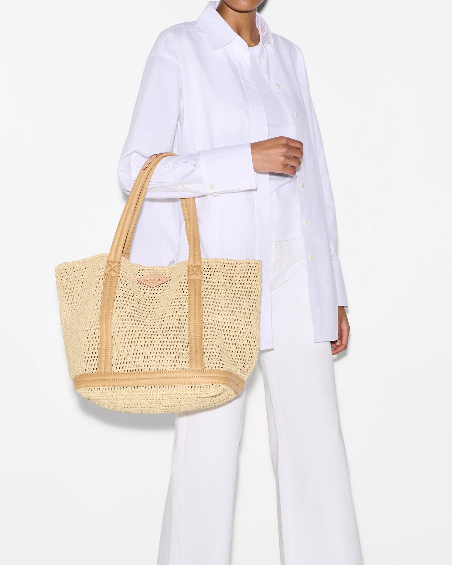 Medium Crochet Tote Camel - MZ Wallace