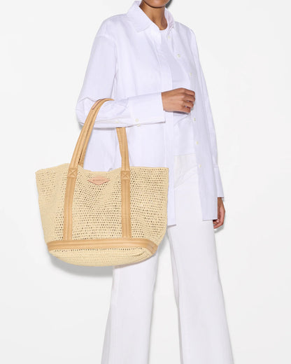 Medium Crochet Tote Camel - MZ Wallace
