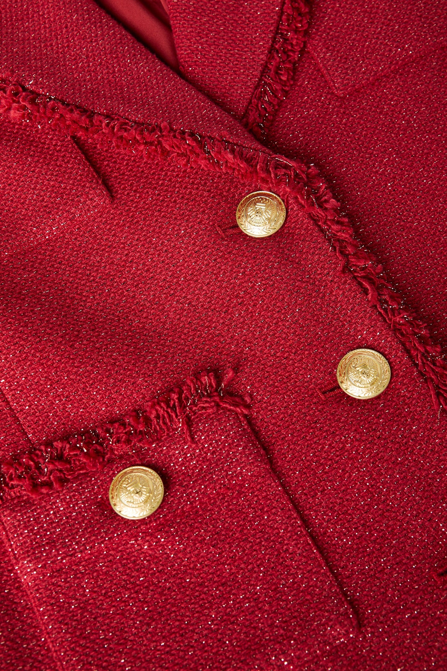 Sylvia Collared Jacket Garnet Red/Copper - L'AGENCE