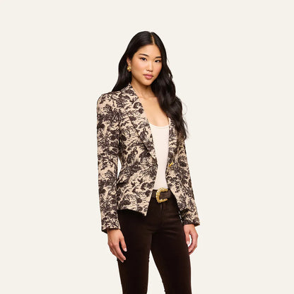 Kaisley Blazer Brown/Beige Toile - L'AGENCE