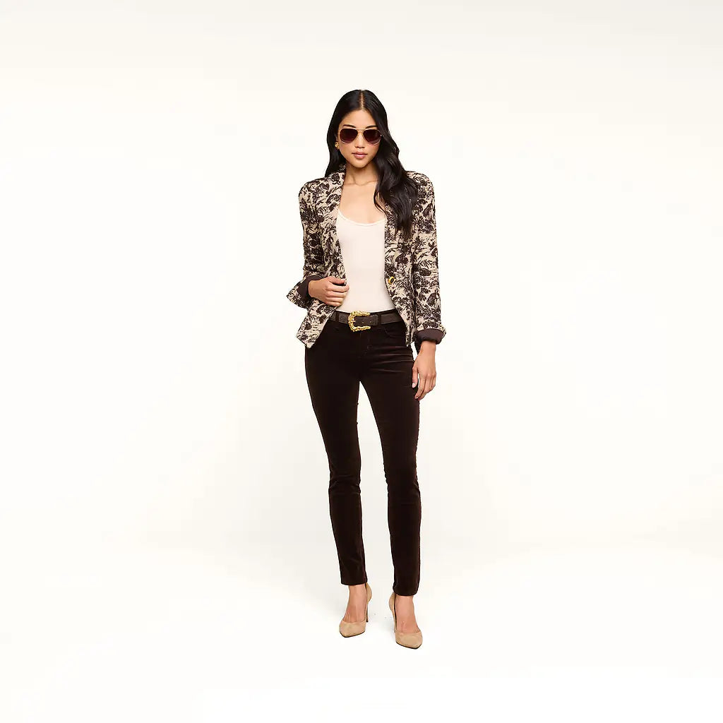 Kaisley Blazer Brown/Beige Toile - L'AGENCE