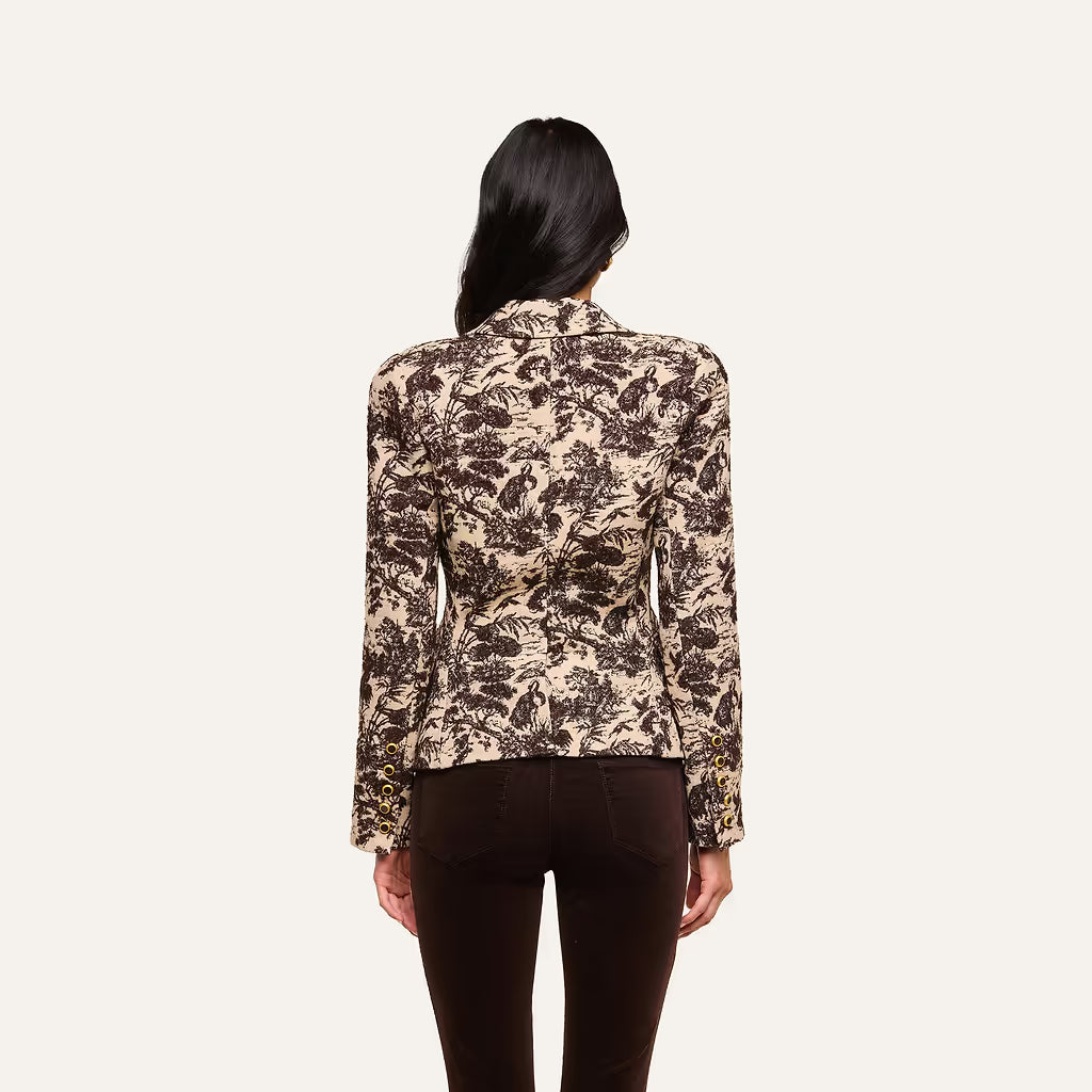 Kaisley Blazer Brown/Beige Toile - L'AGENCE