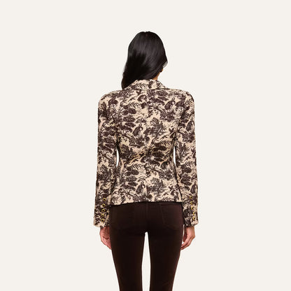 Kaisley Blazer Brown/Beige Toile - L'AGENCE