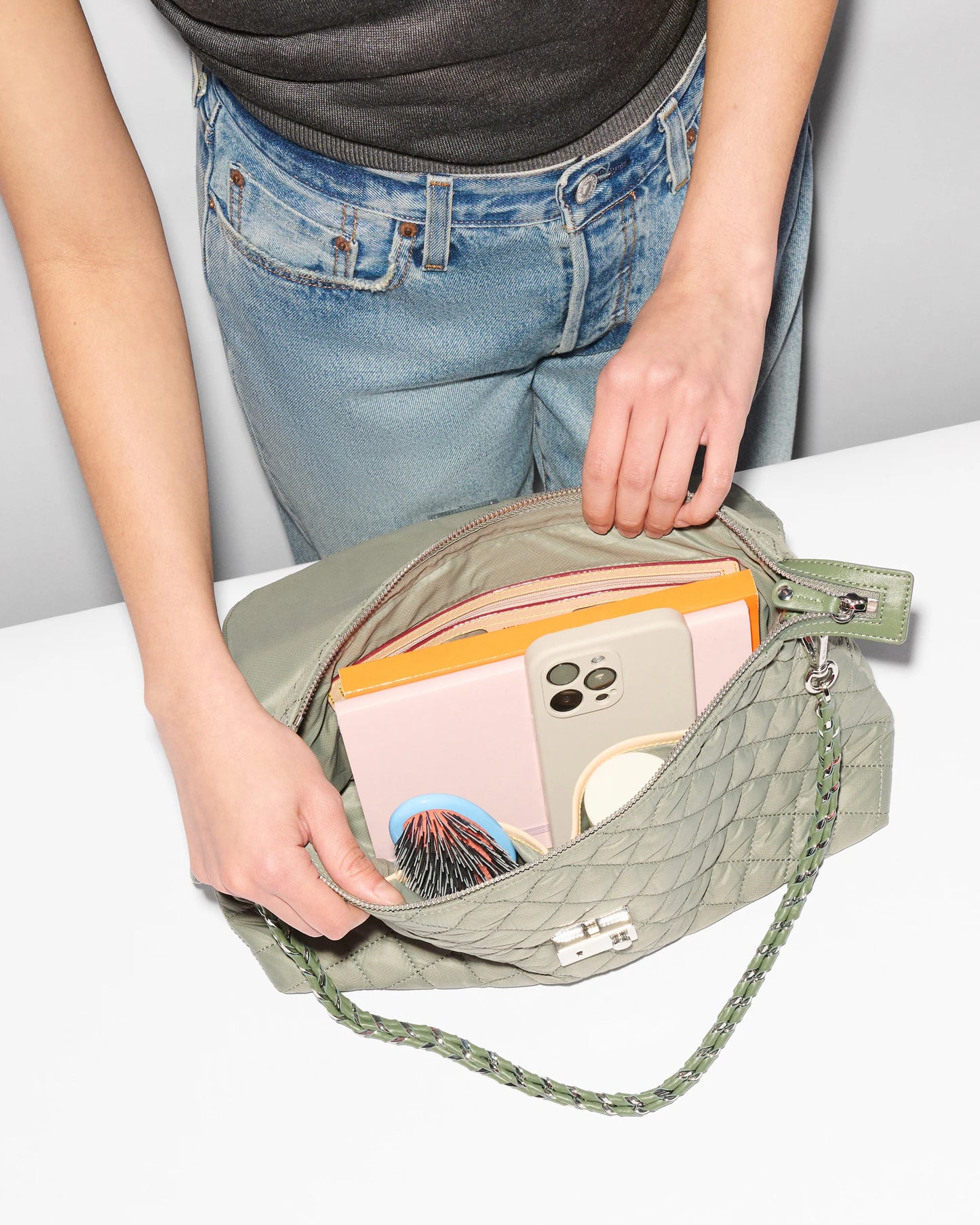 Crosby Lock Shoulder Agave Green - MZ Wallace