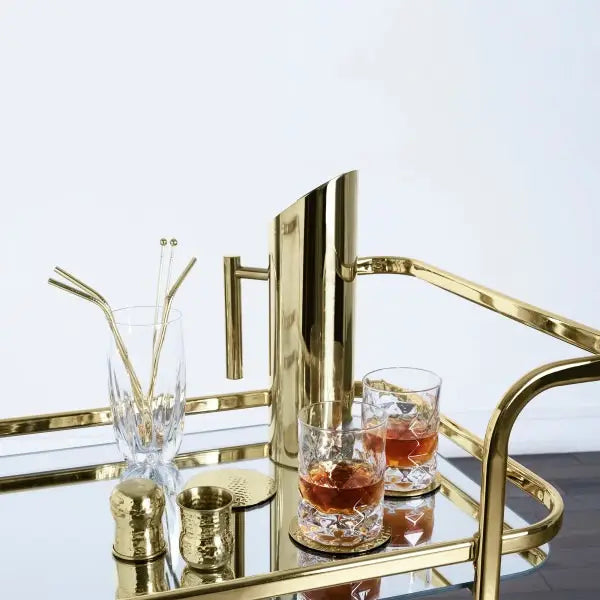 Belmont Gold Plated Bar Cart - Viski