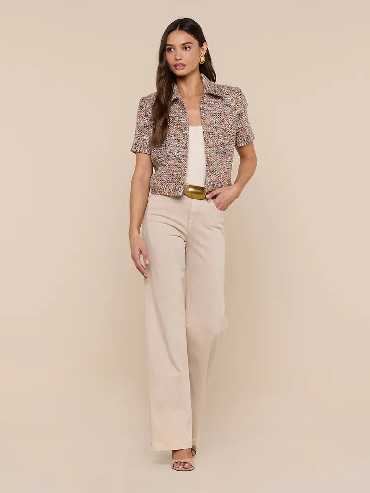 Chita Tweed Jacket Rainbow Tweed - L'AGENCE