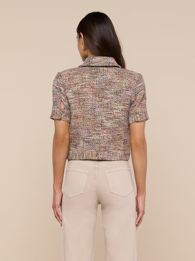 Chita Tweed Jacket Rainbow Tweed - L'AGENCE