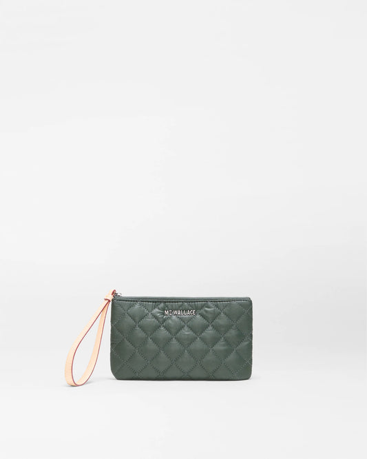 Flat Metro Wristlet Juniper - MZ Wallace