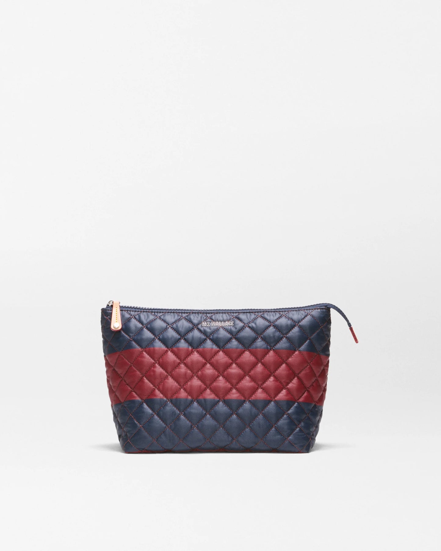 Zoey Large Zip Pouch Rugby Stripe - MZ Wallace