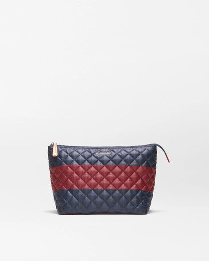 Zoey Large Zip Pouch Rugby Stripe - MZ Wallace