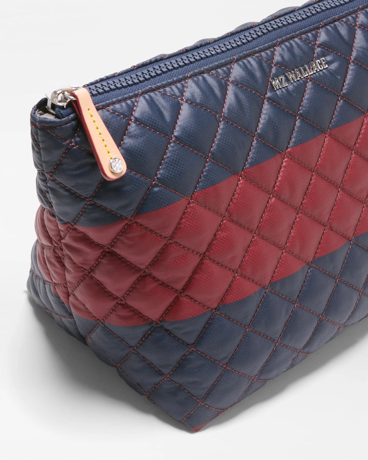 Zoey Large Zip Pouch Rugby Stripe - MZ Wallace