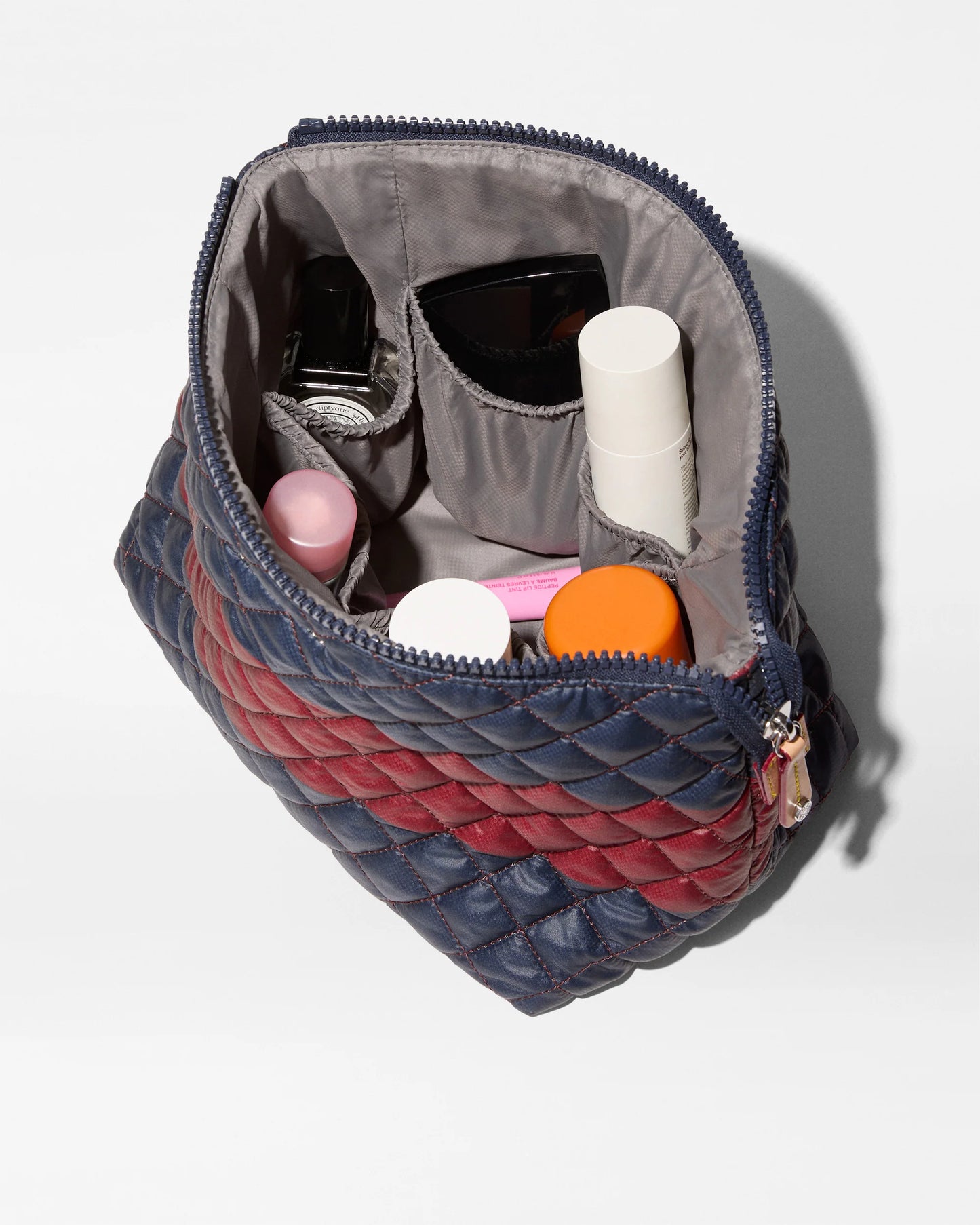 Zoey Large Zip Pouch Rugby Stripe - MZ Wallace