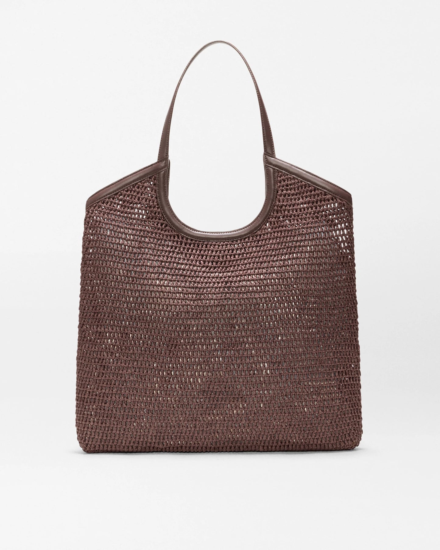 Large Crochet Georgica Tote Brown Crochet - MZ Wallace