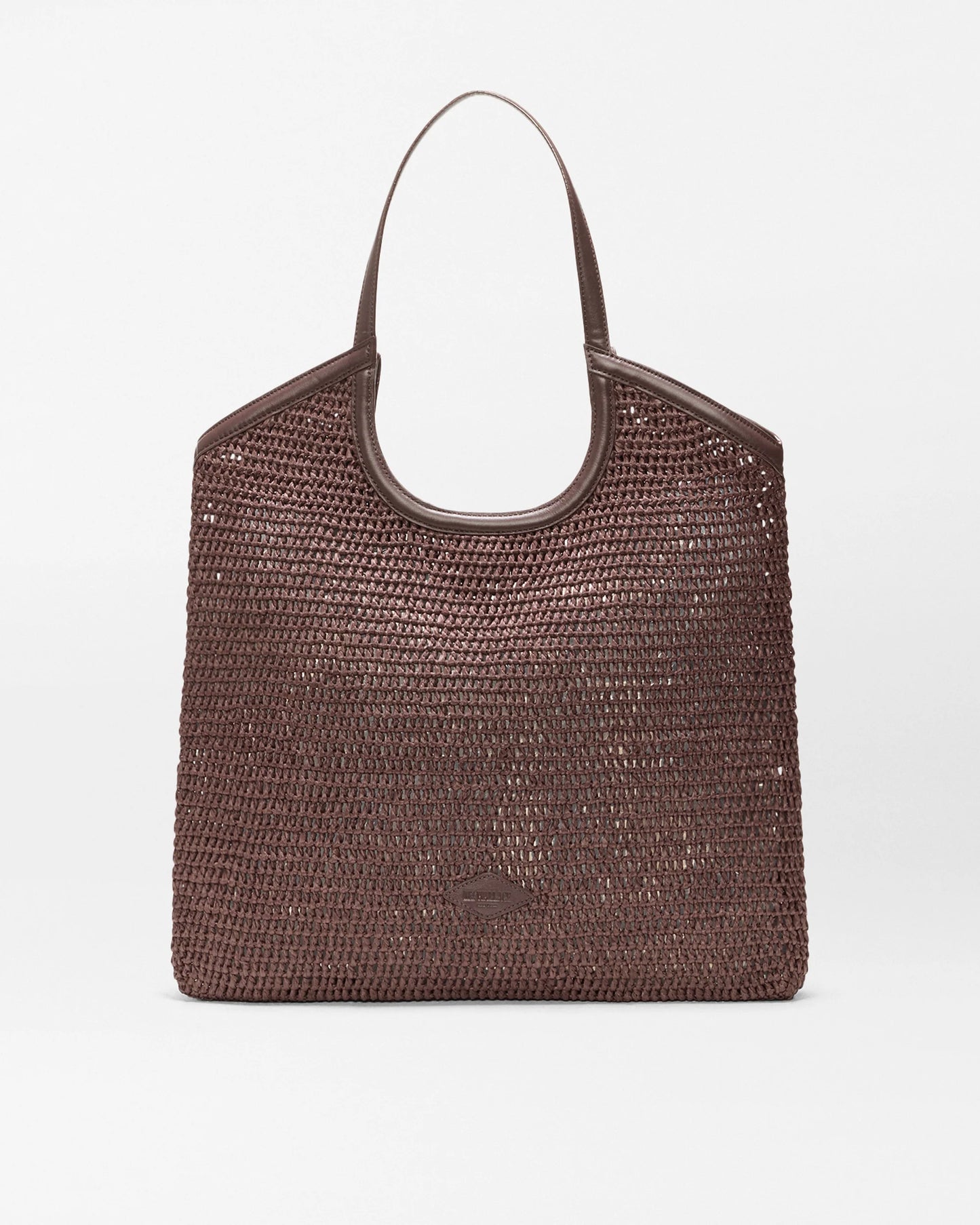 Large Crochet Georgica Tote Brown Crochet - MZ Wallace