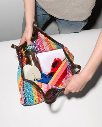 Large Georgica Tote Feria Stripe - MZ Wallace