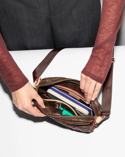 Small Metro Camera Crossbody Bag Walnut - MZ Wallace