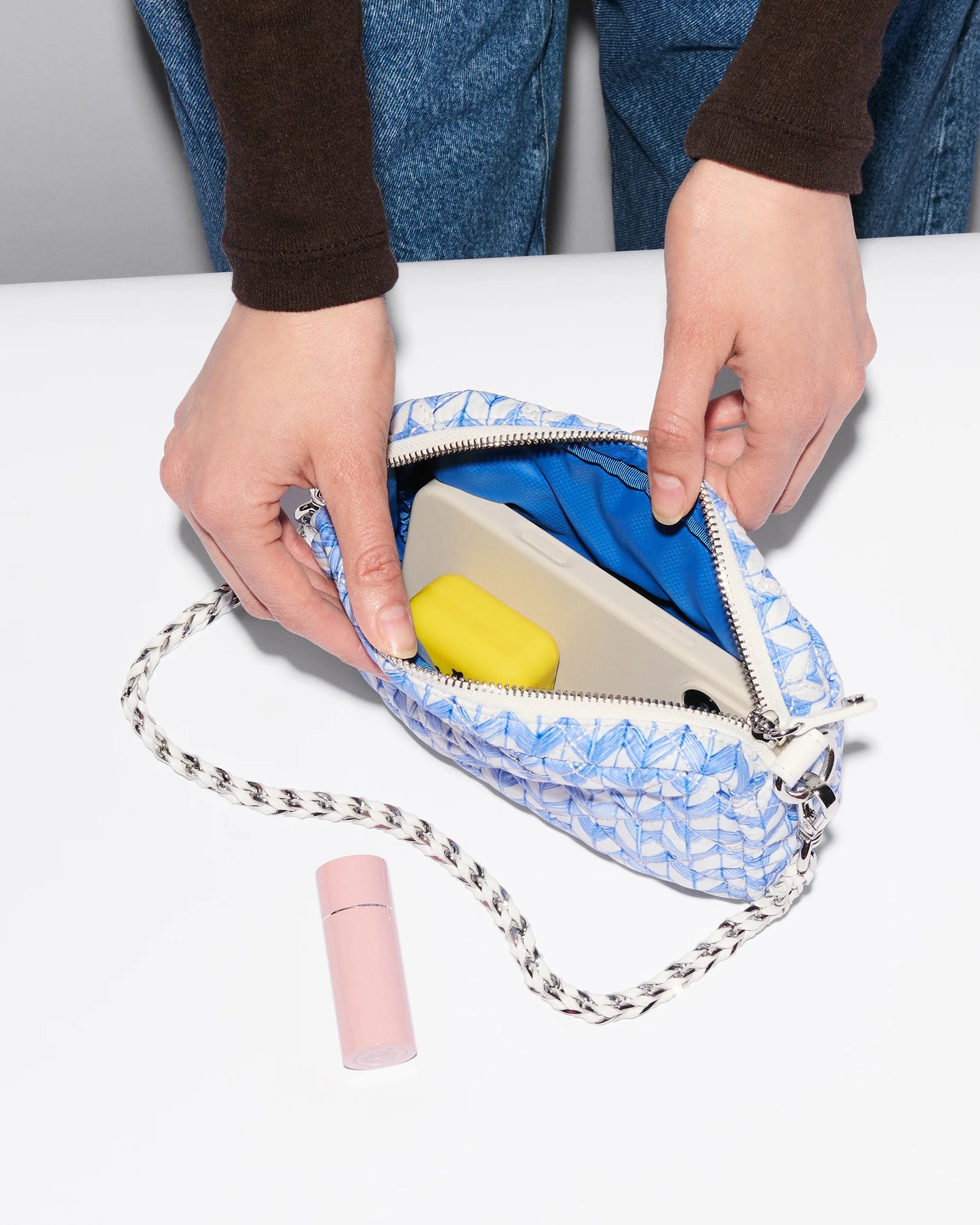 Mini Crosby Crossbody Porcelain Blue/Komon - MZ Wallace