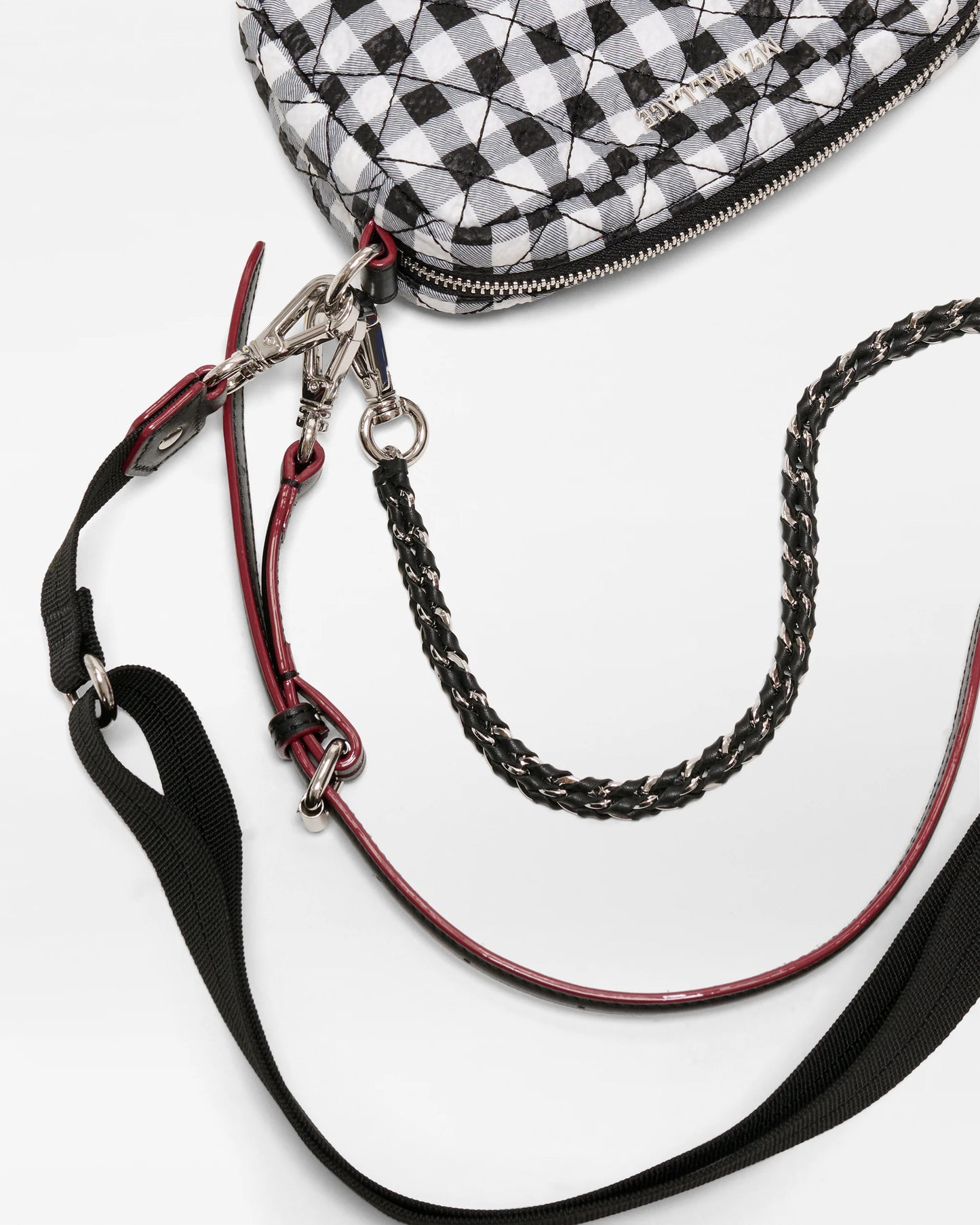 Mini Crosby Crossbody Black/White Gingham - MZ Wallace