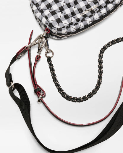 Mini Crosby Crossbody Black/White Gingham - MZ Wallace