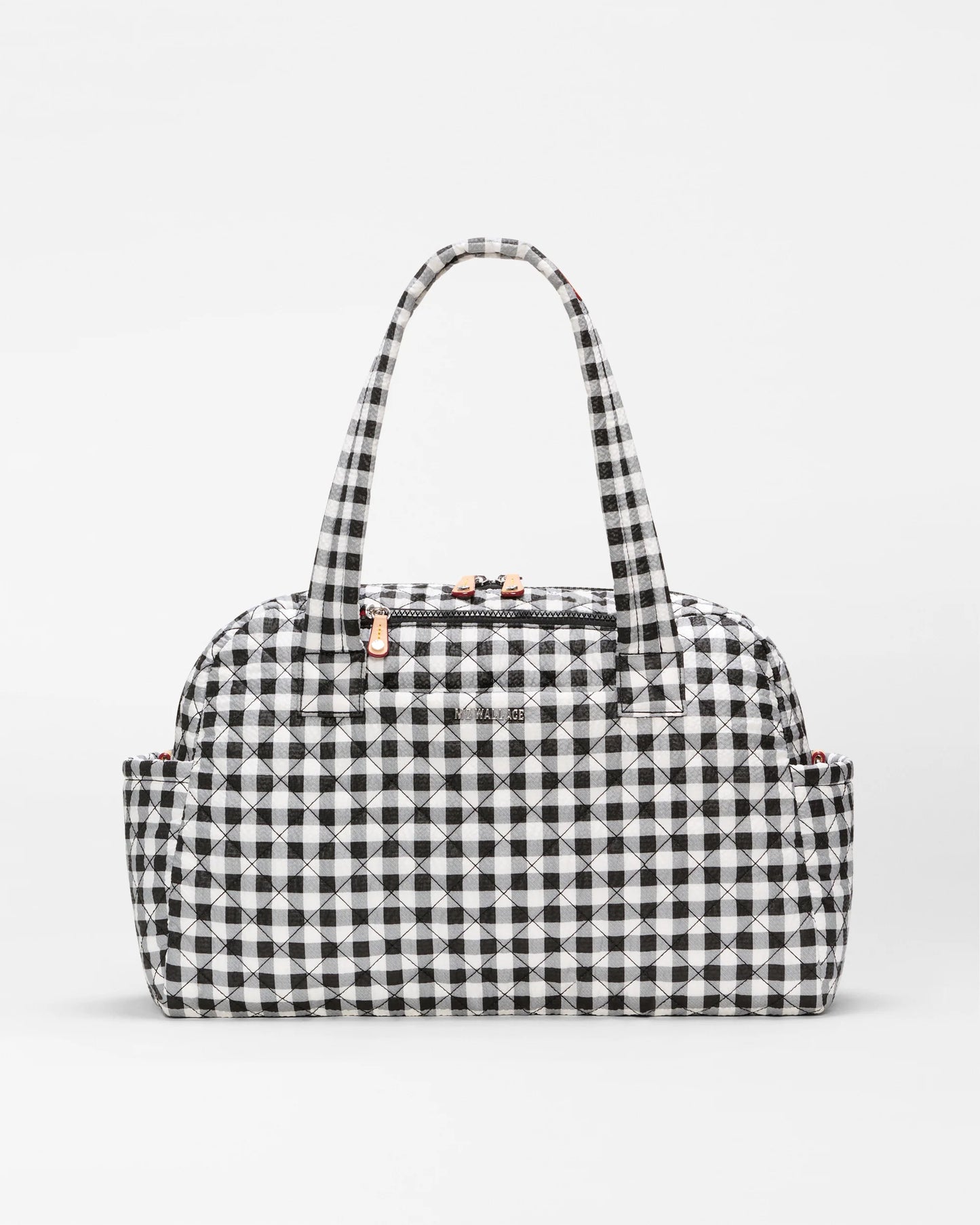 Jimmy Deluxe Duffel Black/White Gingham - MZ Wallace
