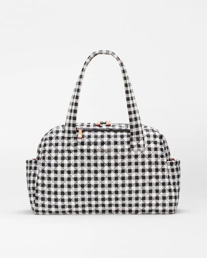 Jimmy Deluxe Duffel Black/White Gingham - MZ Wallace