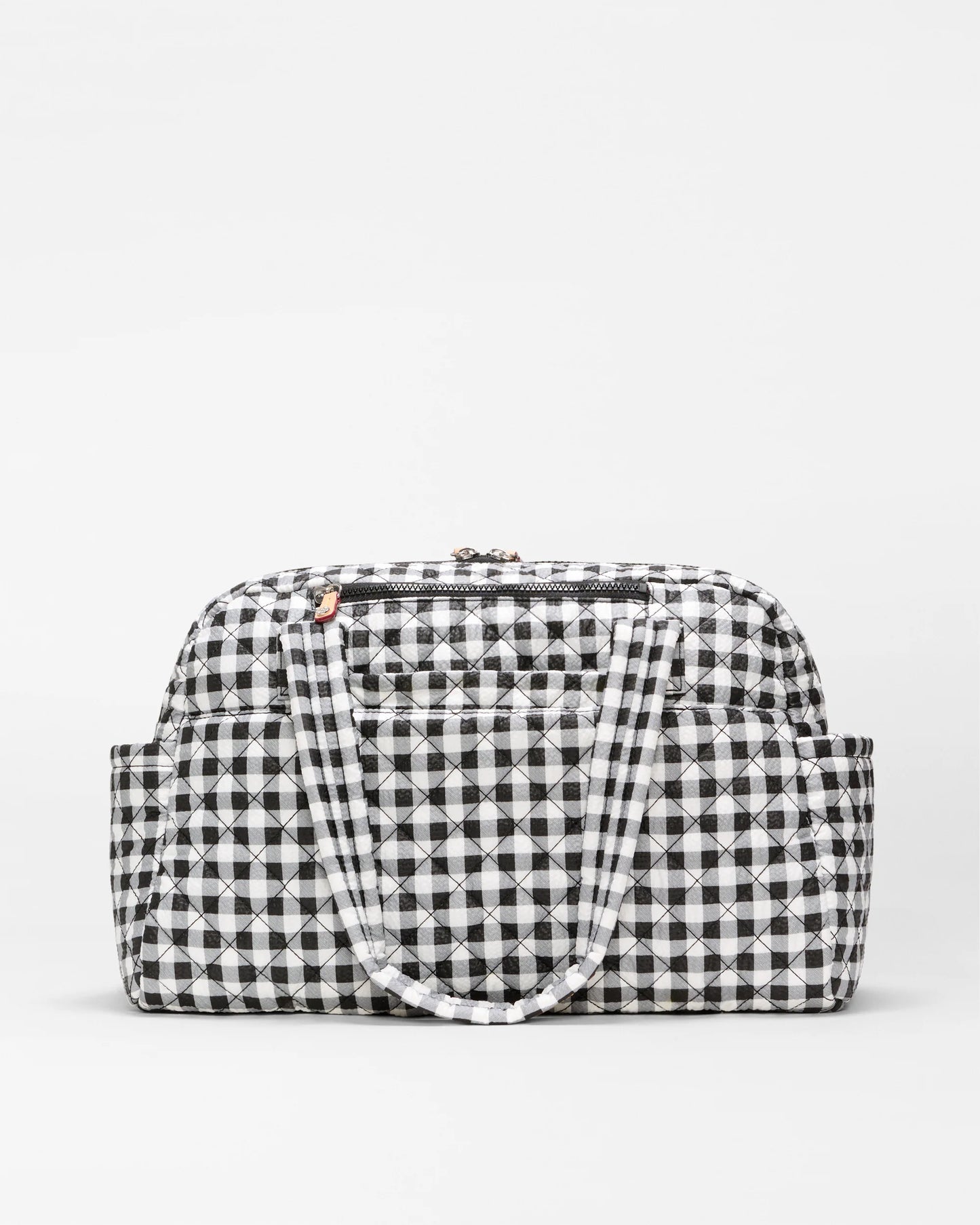 Jimmy Deluxe Duffel Black/White Gingham - MZ Wallace