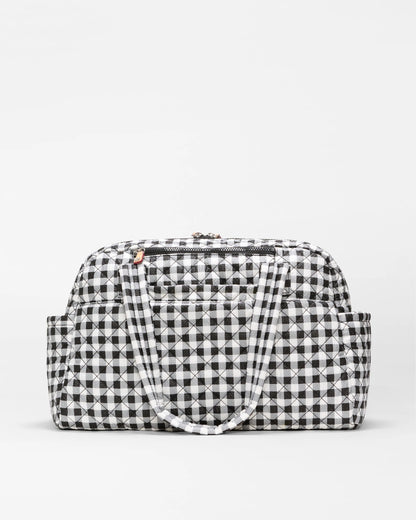 Jimmy Deluxe Duffel Black/White Gingham - MZ Wallace