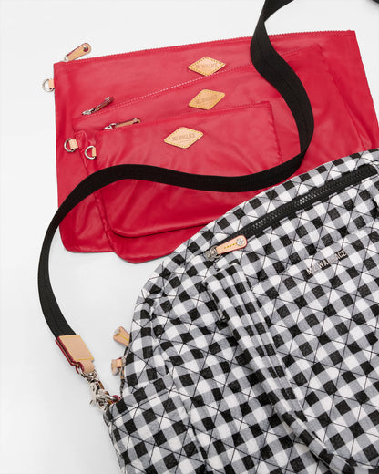 Jimmy Deluxe Duffel Black/White Gingham - MZ Wallace