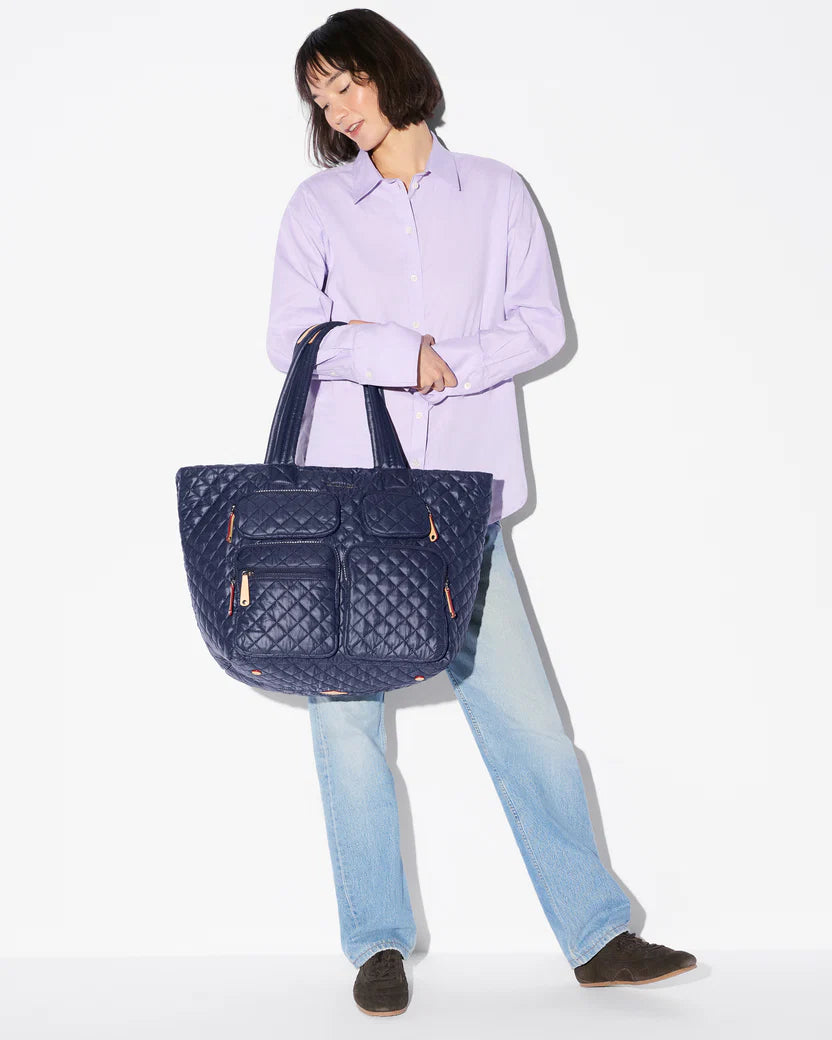 Large Metro Travel Tote Dawn (Navy) - MZ Wallace