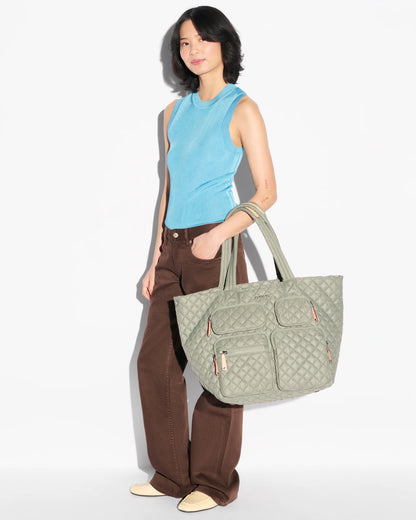 Large Metro Travel Tote Agave Green - MZ Wallace