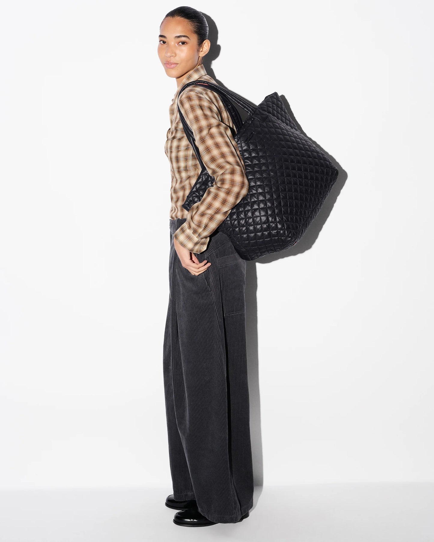 Large Metro Tote Deluxe Black - MZ Wallace