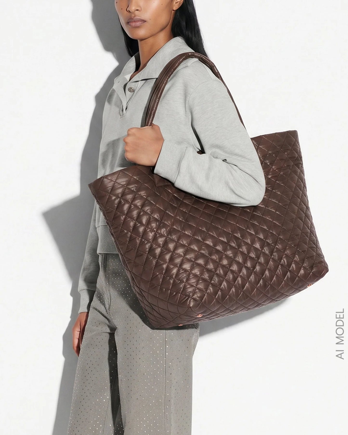 Large Metro Tote Deluxe Walnut - MZ Wallace