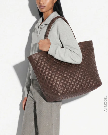 Large Metro Tote Deluxe Walnut - MZ Wallace