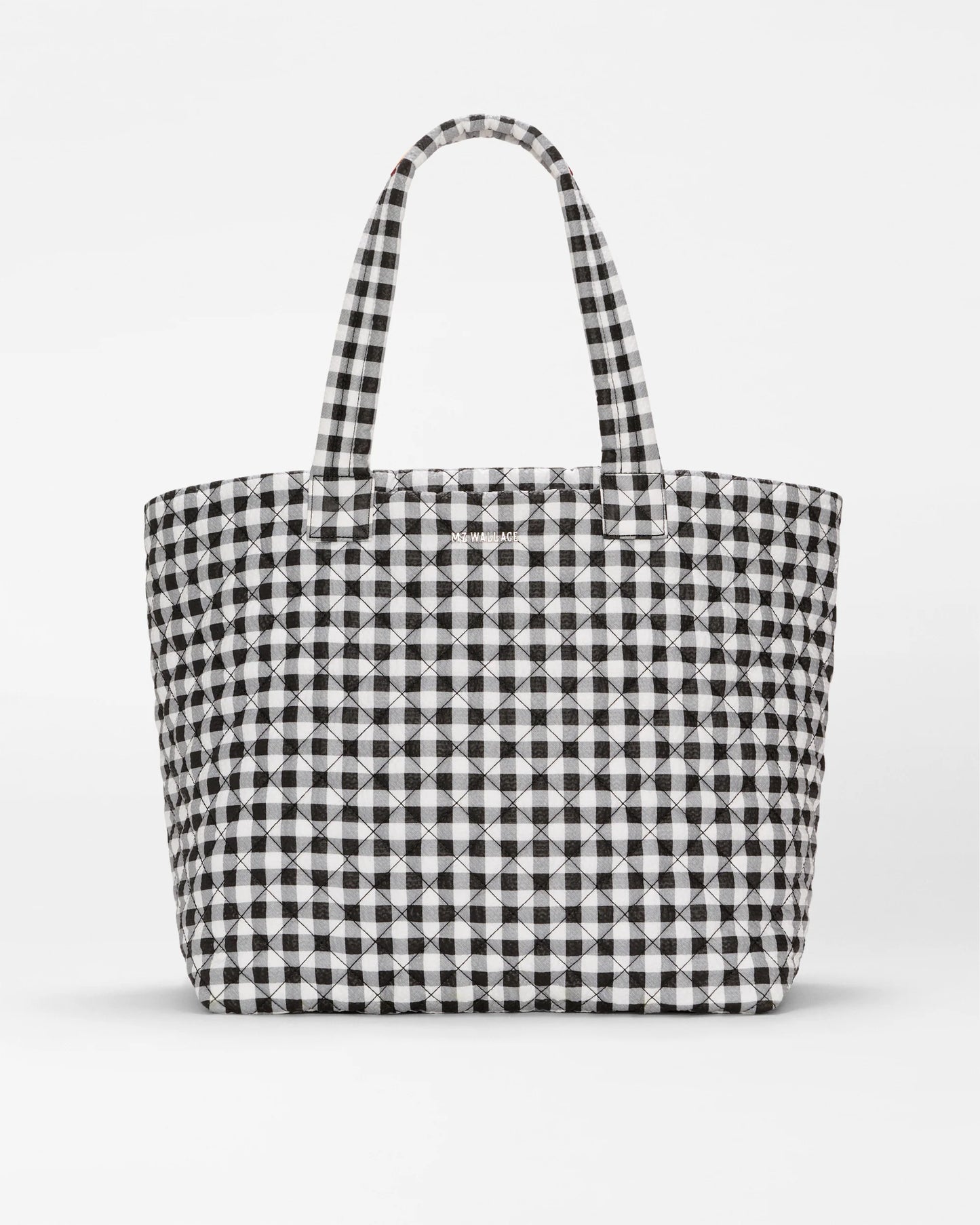 Large Metro Tote Deluxe Black/White Gingham - MZ Wallace