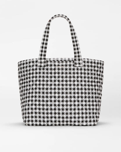 Large Metro Tote Deluxe Black/White Gingham - MZ Wallace