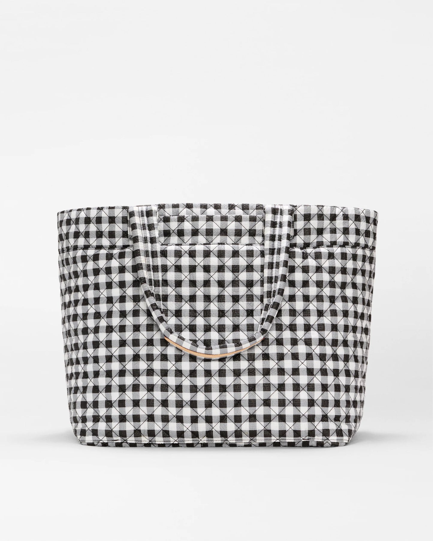 Large Metro Tote Deluxe Black/White Gingham - MZ Wallace