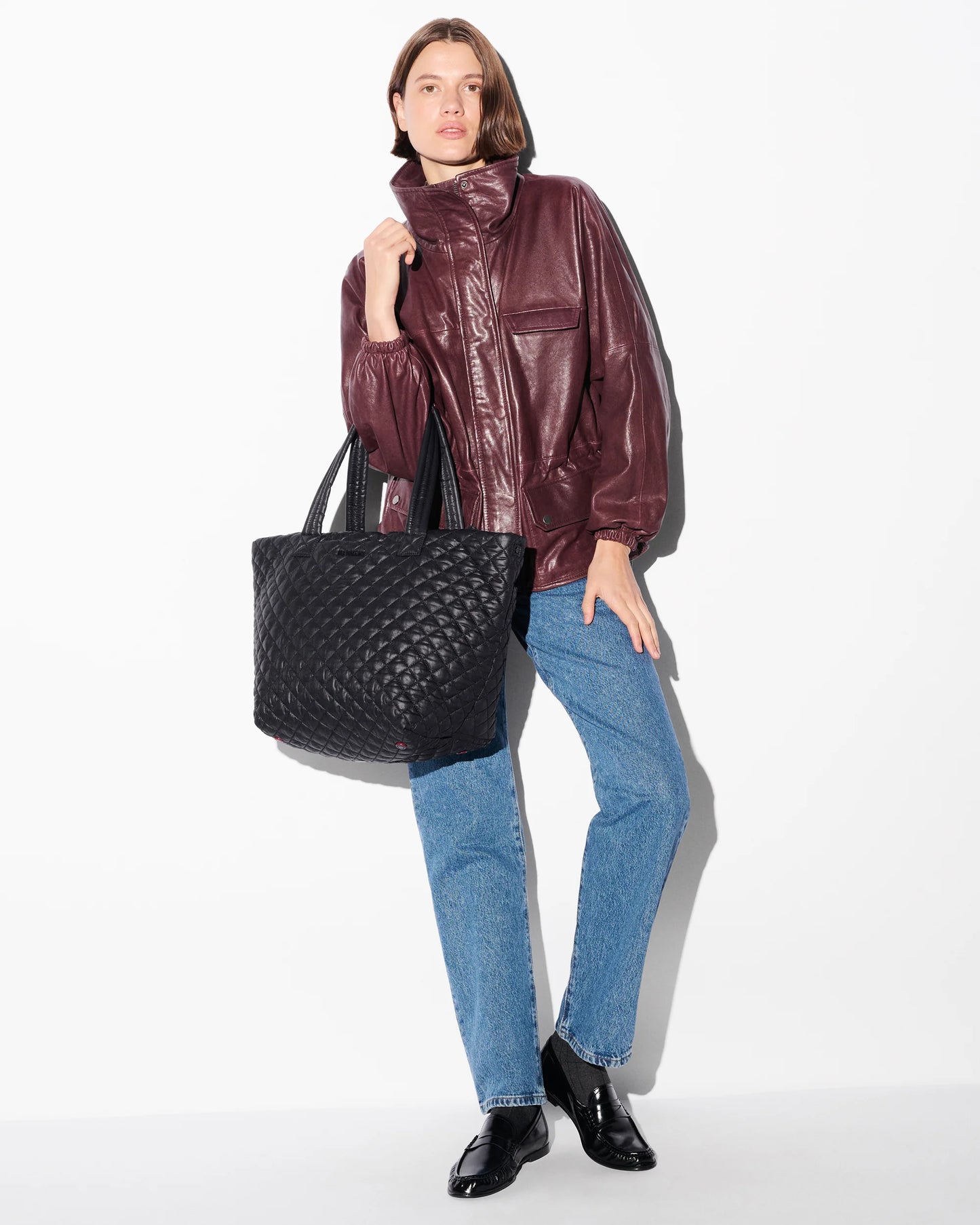 Medium Metro Tote Deluxe Black - MZ Wallace