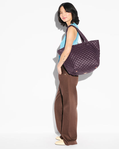 Medium Metro Tote Deluxe Raisin - MZ Wallace