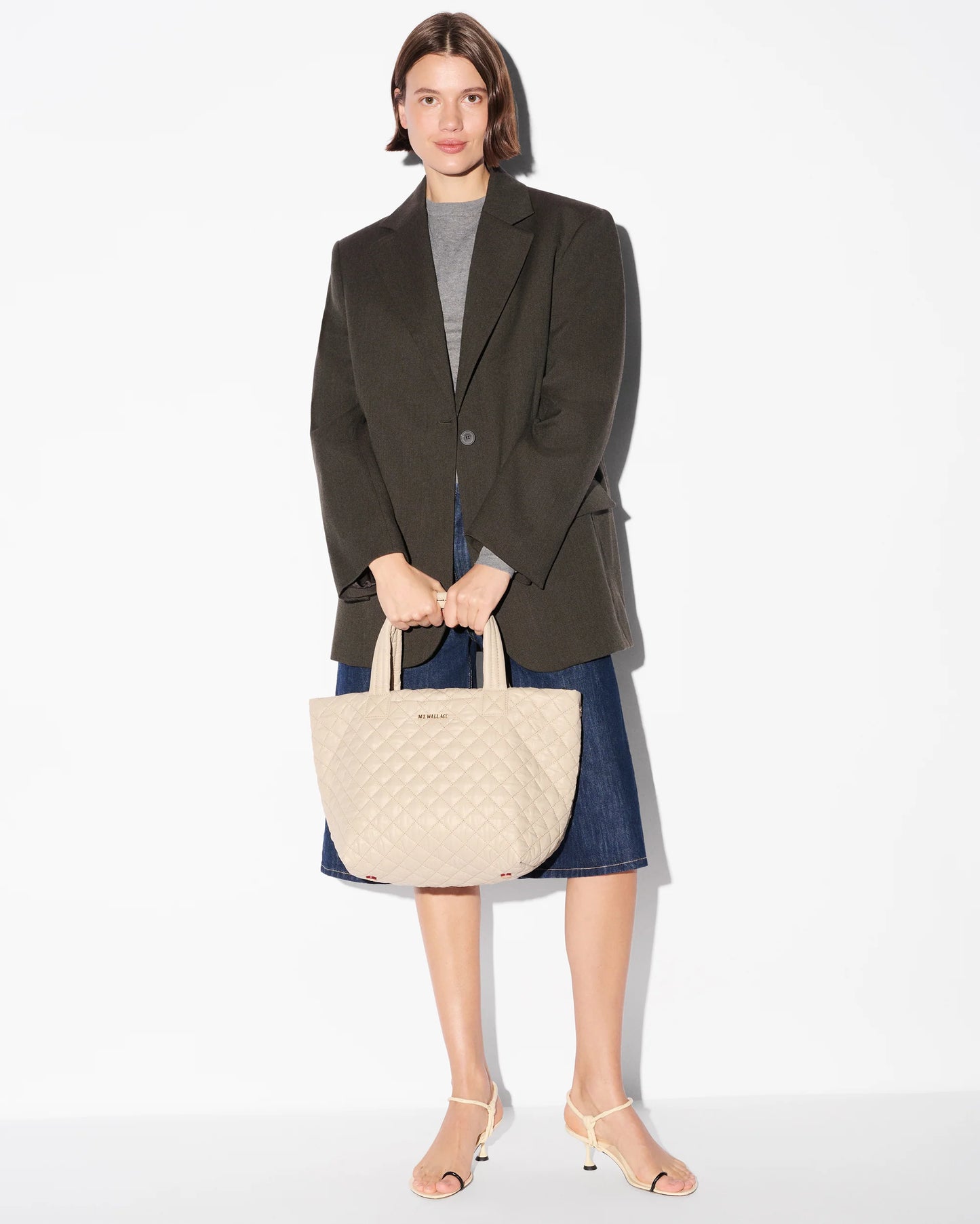 Small Metro Tote Deluxe Buff - MZ Wallace