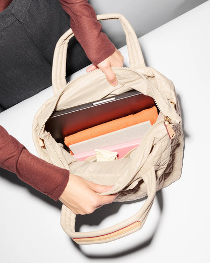 Small Metro Tote Deluxe Buff - MZ Wallace