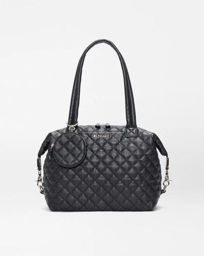 Medium Sutton Deluxe Black Quilted Leather - MZ Wallace