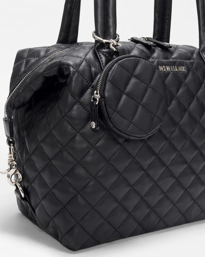Medium Sutton Deluxe Black Quilted Leather - MZ Wallace