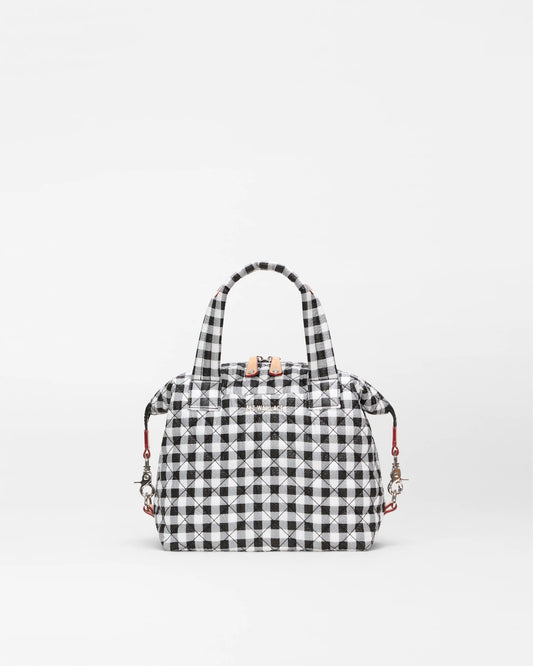 Small Sutton Deluxe Black/White Gingham - MZ Wallace