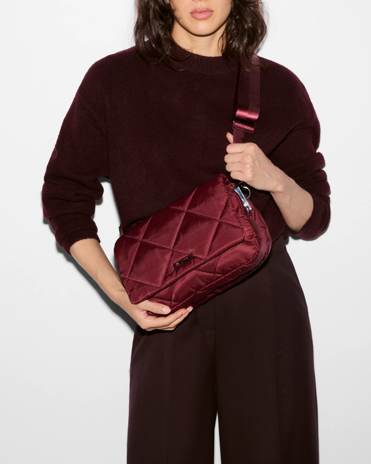 Madison Flap Crossbody Claret - MZ Wallace
