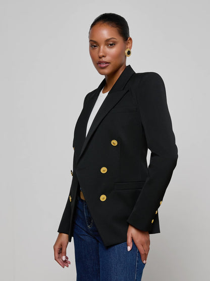 Kyomi Double-Breasted Blazer Black - L'AGENCE