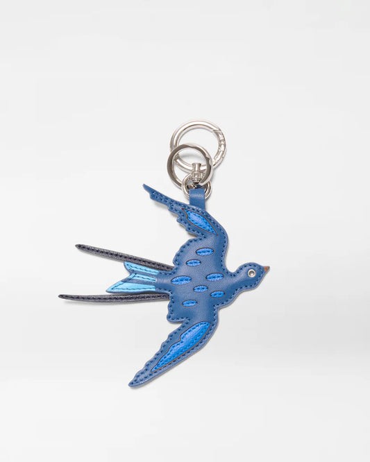 Leather Bird Charm Blue Multi - MZ Wallace