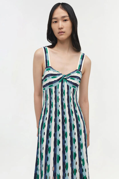 Christina Knit Midi Dress Kelly Green Multi - Simkhai