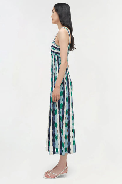Christina Knit Midi Dress Kelly Green Multi - Simkhai