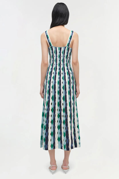 Christina Knit Midi Dress Kelly Green Multi - Simkhai