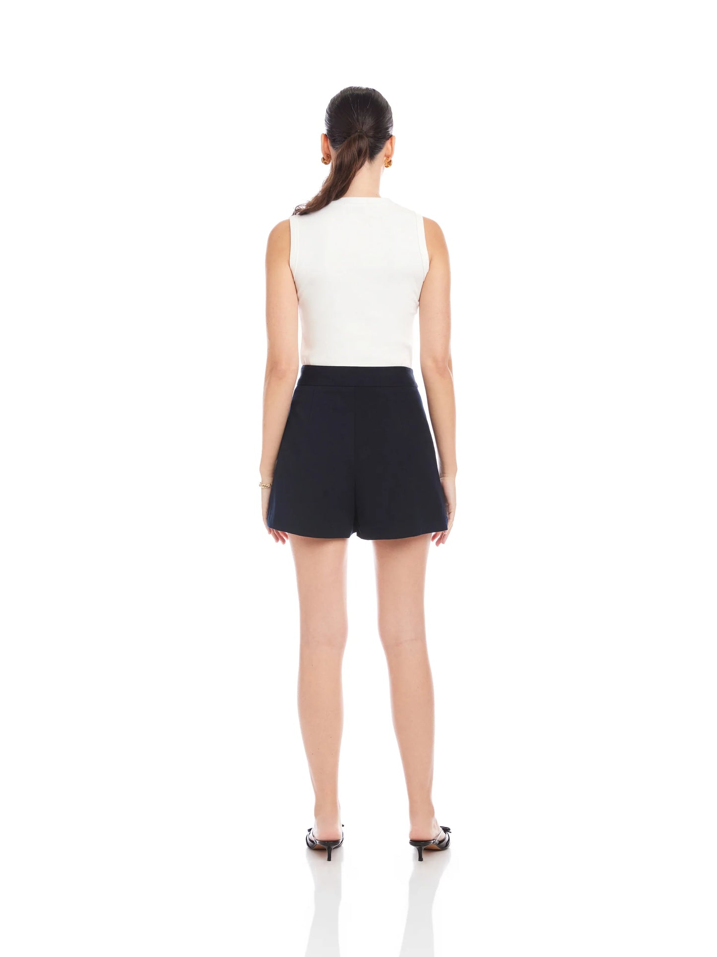 Cassidy Pleated Shorts Midnight Blue - Fifteen Twenty